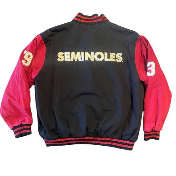 Florida State Seminoles FSU Varsity Letterman Bomber Jacket Men’s XL Football - Picture 2 of 9